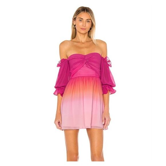 LOVERS & FRIENDS Camila Mini Dress in Sunrise Womans Large Folklore Fairy - Picture 1 of 13